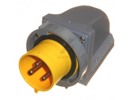 32A 2P+E 110V IP67 Appliance Socket Yellow