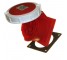 16A 3P+N+E 415V IP67 Straight Panel Socket Red