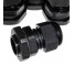 10pk 16mm Black IP68 Glands for 4-8mm Cable