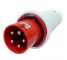 125A 5 Pin 415V Plug IP67 Red
