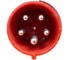 125A 5 Pin 415V Plug IP67 Red