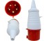 32A 5 Pin CEE Plug 400V IP44 Red