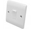 1G 1 Way Light Switch - White - Rounded