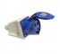 16 Amp 3 Pin Industrial Surface Socket 240V IP44 blue
