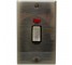Tall 45 Amp Cooker Switch Antique Brass