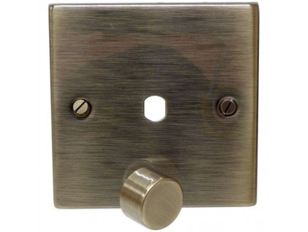 1 Gang Dimmer Plate Antique Brass