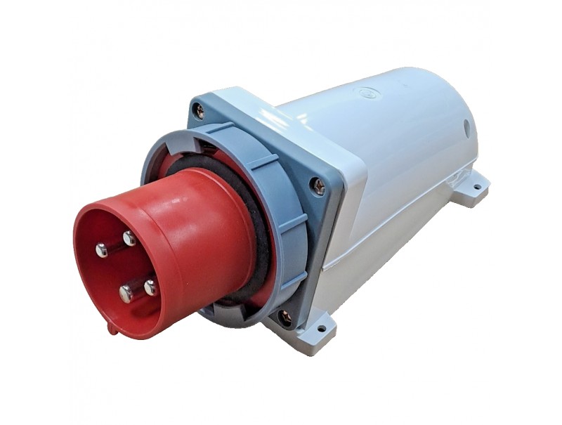 Appliance Inlet Socket 125 amp 4 pin 415V volt Red Appliance Inlet