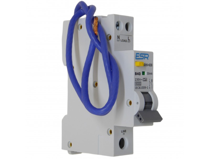 40A Mini RCBO – Type A, 6kA, 30mA, B Curve, DIN Rail Mount