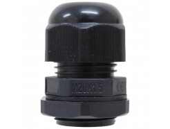 20mm black IP68 cable gland for 6 - 12mm cable