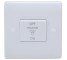10A Triple Pole Fan Isolator Switch – White Curved Plate with Screw Caps