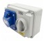 16A 3 Pin 230V Interlock Socket IP44 blue