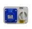16A 3 Pin 230V Interlock Socket IP44 blue