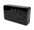 Black Double Socket and 32mm PVC Box